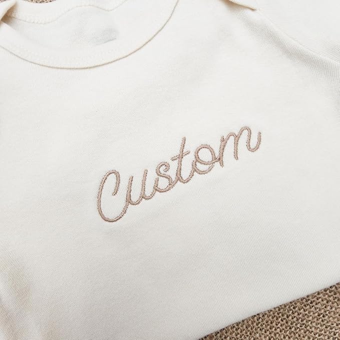 COUPLEHOODIES Personalized Baby Onesie Bodysuit – Custom Embroidery Gift - Image 2