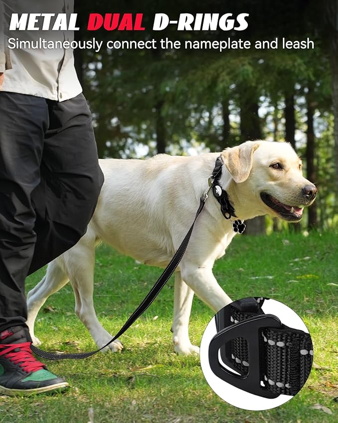 Joytale Airtag Dog Collar, Dual D-Rings, Waterproof Reflective Pet Collar - Image 4