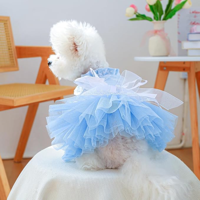 Fashion Sweet Puppy Dog Blingbling Princess Skirt Pet Dog Lace Cake Camisole - Image 7