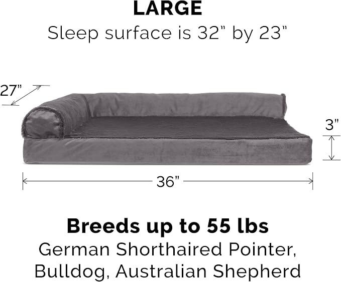 Furhaven Cooling Gel Dog Bed for Large/Medium Dogs w/ Removable Bolsters & - Image 2