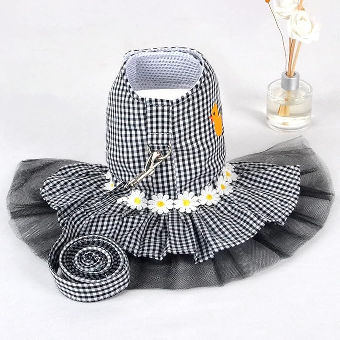 HOSD Outdoor Pet Clothes Dog Harness Dress Poodle Bichon Frise Pomeranian - Image 2