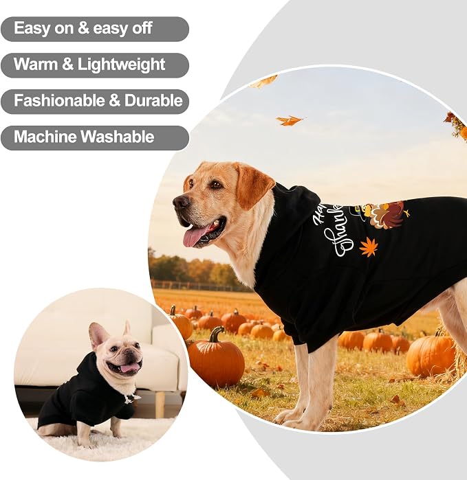 EXPAWLORER Fall Dog Hoodie-Soft and Warm Dog Sweaters, Pet Clothes Autumn - Image 6