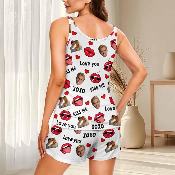 Artsadd Custom Pajamas for Women Men Family, Personalized Face Pjs Pajama Pants - Image 5