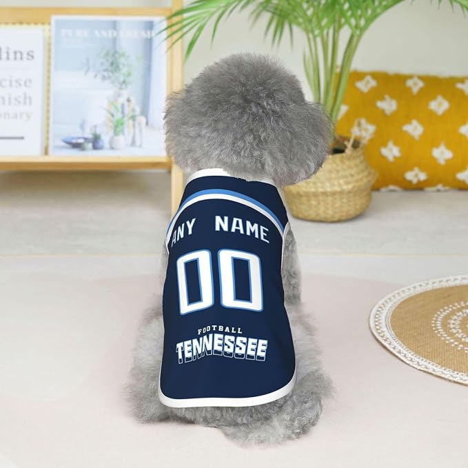 Tennessee Custom Pet Jersey Dog Clothes Jersey Various Sizes Customized Any - Image 5