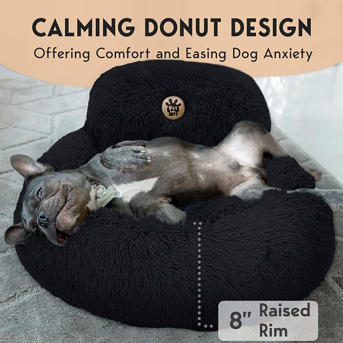 PetJett Calming Dog Bed for Small Dogs – 23" Donut Dog Beds, Anti-Slip & - Image 4