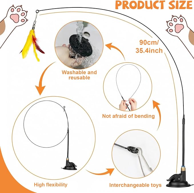 Interactive Cat Feather Toy - Image 4