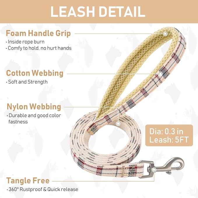 GAMUDA Small Dog Harness Collar and Leash Set, Step in No Chock No Pull Soft - Image 5