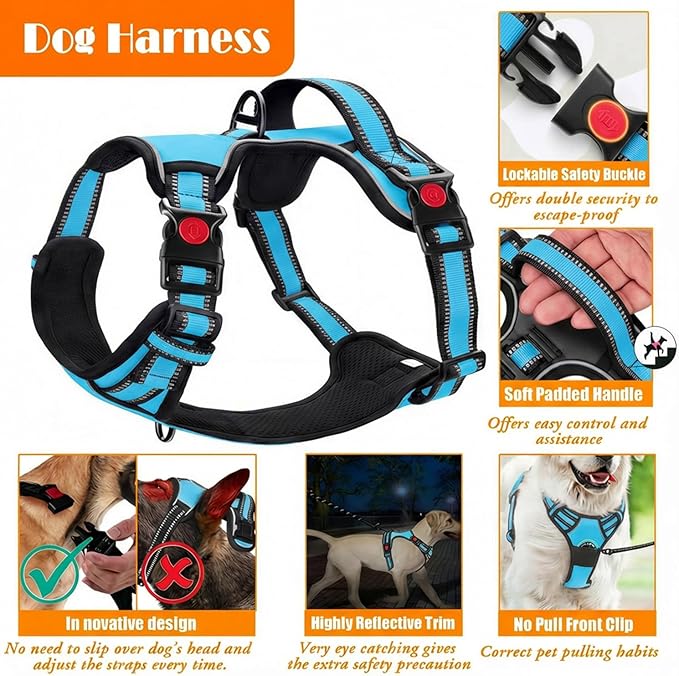 No Pull Dog Harness, Collar & Leash Set - Image 4