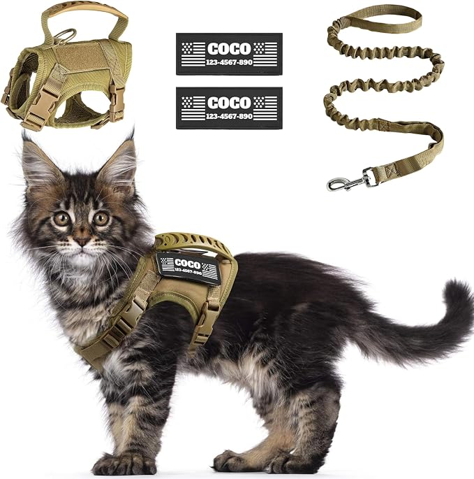 Tactical Cat Harness Escape Proof by CHRYMPETIC