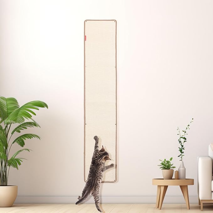 66.93x13.38x0.32 inch Thickened Cat Wall Scratcher Carpet, Cat Climbing Wall - Image 7