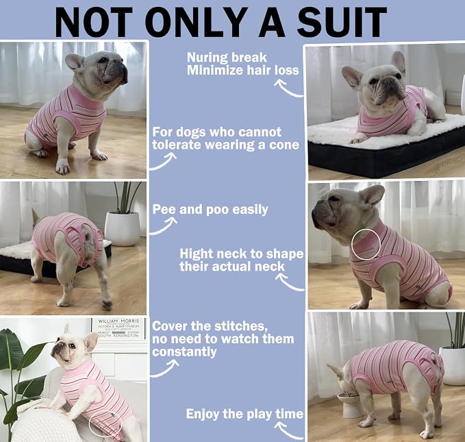 Sebdtico Recovery Suit for Dogs, Dog Surgery Suit Female Spay, Soft Dog Onesie - Image 4