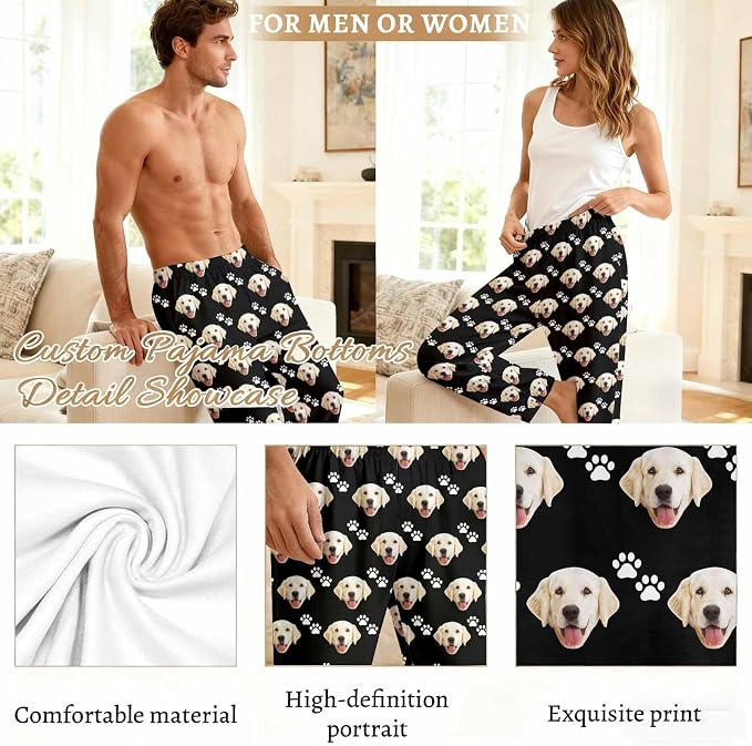Custom Couple Pajama Pants Sock - Image 6