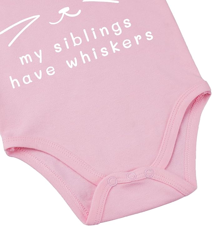 My Siblings Have Paws Bodysuit Baby Paws Romper Cat Whiskers Bodysuit Cute Baby - Image 6