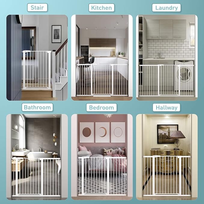 Fairy Baby 38" Extra Tall Baby Gate, 65.4"-70.8" Extra Wide Long Pet Gate - Image 8