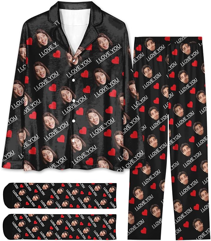 Custom Face Pajamas for Women Men, Personalized Dog Cat Pet Pajamas Set - Image 7