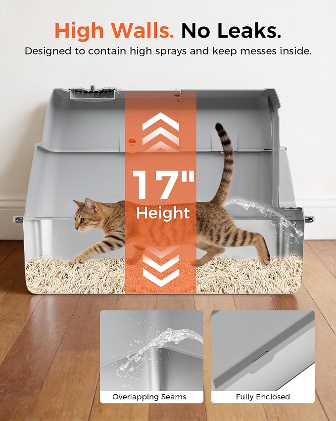 GTPLAYER XXXL Stainless Steel Cat Litter Box - Image 7
