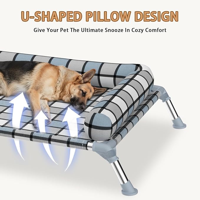 Elevated Pillow Bolster Dog Bed - Image 2