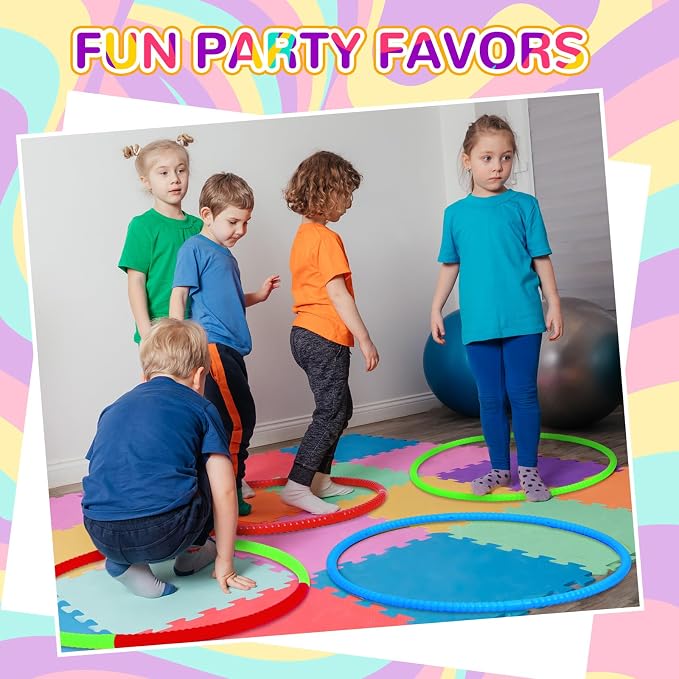 Sratte 12 Pcs Toy Hoop for Kid Detachable Adjustable Toy Hoop Colored Exercise - Image 7