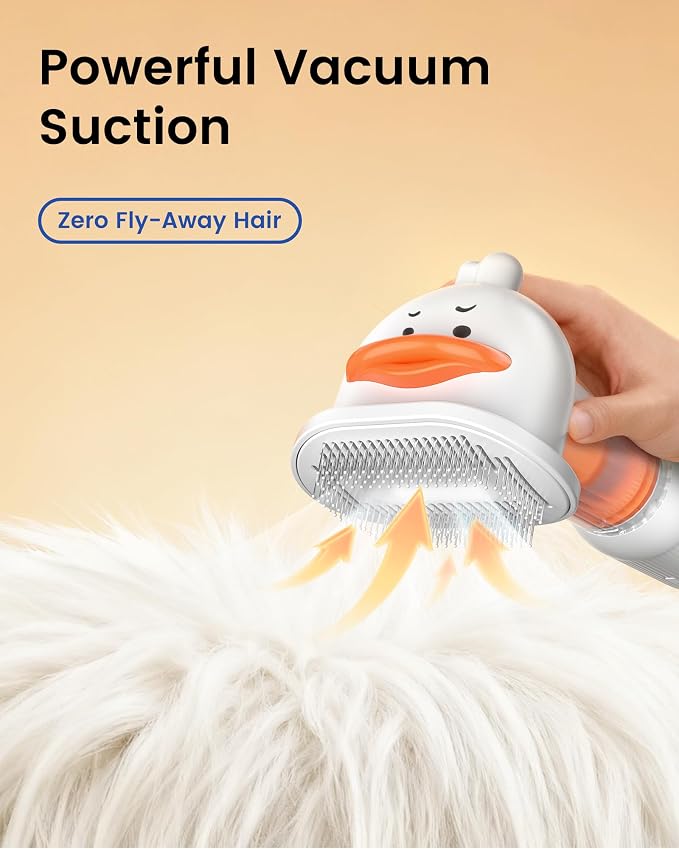Vacuum Dog Brush for Shedding, 4-in-1 Self Cleaning Slicker Brush for Dogs& - Image 2