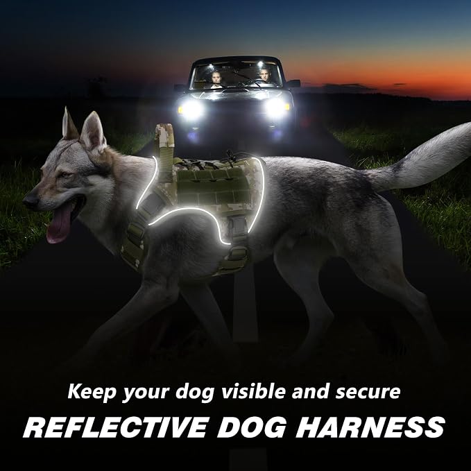 WINGOIN Tactical Dog Harness for Large Dogs, Heavy Duty No Pull Dog Harness - Image 4