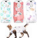 Nuanchu 3 Pieces Cat Recovery Suit Kitten Recovery Suit E-Collar Alternative by Nuanchu