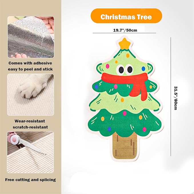 Cartoon Cat Scratching Mat, Cute Wall Cat Scratcher - Image 3
