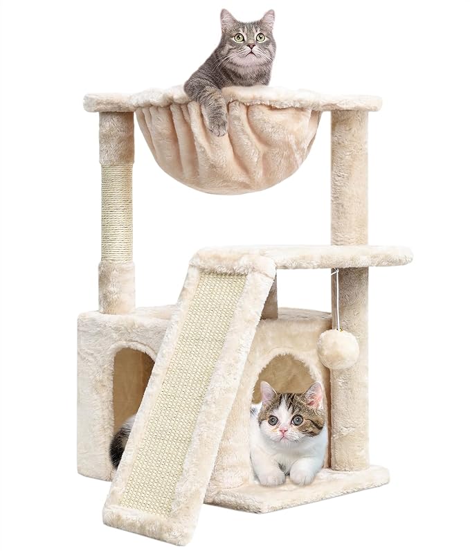 SYANDLVY Cat Tree for Indoor Cats Large Adults, Modern Activity Tower by SYANDLVY