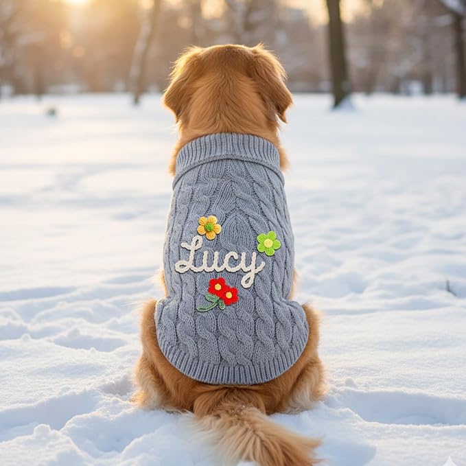 Personalized Dog Winter Sweater - Image 7