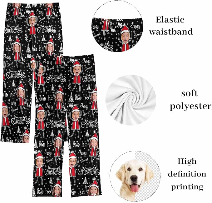 Custom Couple Pajama Pants Sock - Image 5