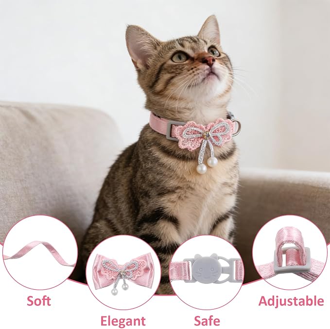 4 Pcs Cute Cat Collar Breakaway - Image 6