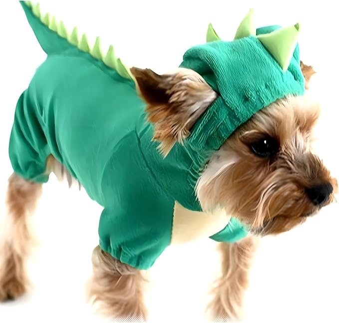 NACOCO Dog Dinosaur Design Costume Green Pet Clothes - Image 2