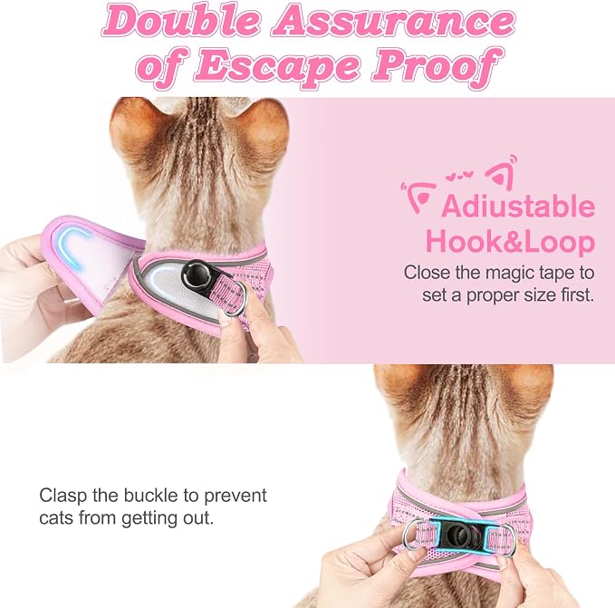 Cat Harness and Leash for Walking Escape Proof, Adjustable Kitten Vest Harness - Image 6