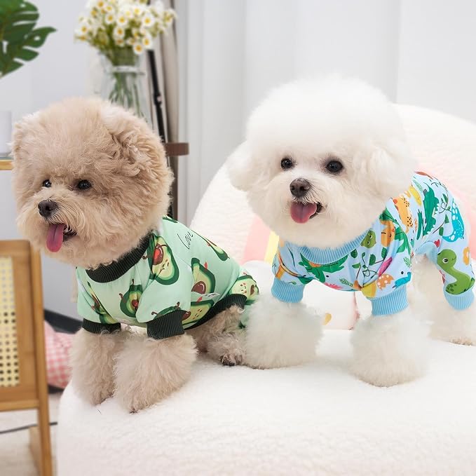 XPUDAC 4 Pack Dog Pajamas Soft Strechy Summer Doggie Clothes - Image 3