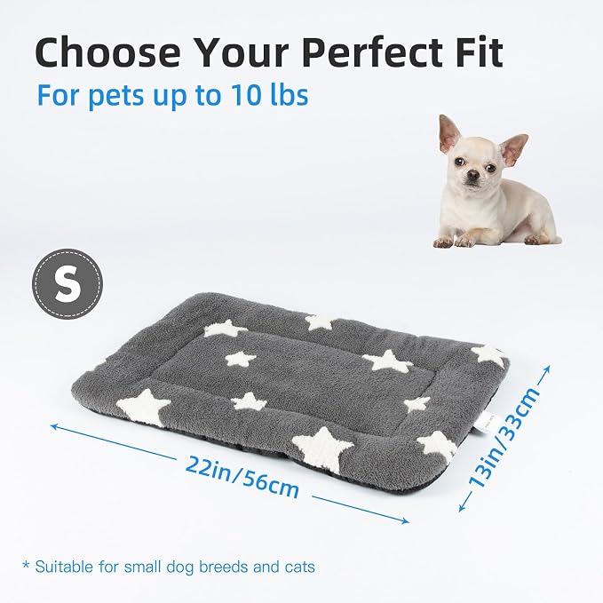 Mora Pets Cat Bed for Indoor Cats Washable Dog Crate Pad Cute Star Dog Bed Mat - Image 6