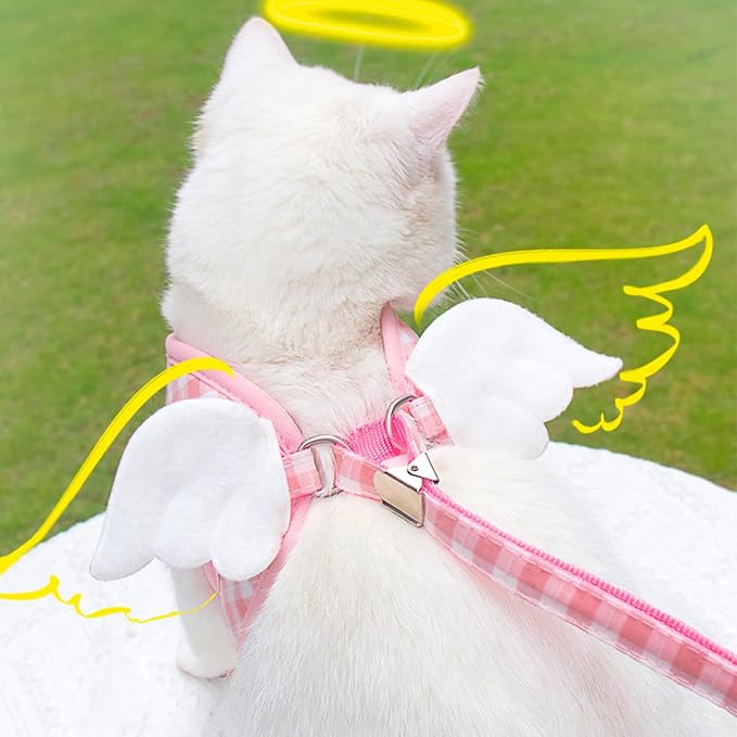 Dog Harness and Leash Set with Angle Wings, Pet Adjustable Mesh Vest Harness - Image 2
