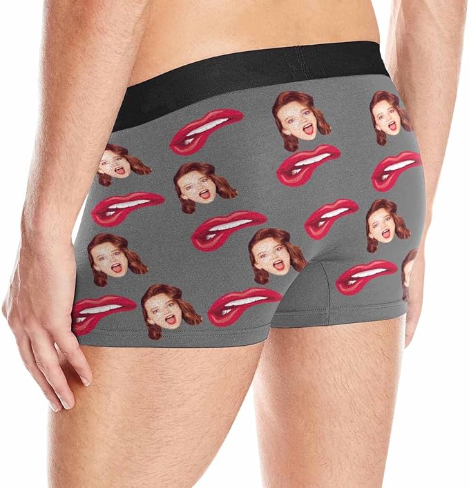 M YESCUSTOM Custom Faces Funny Short Briefs Gift - Image 4