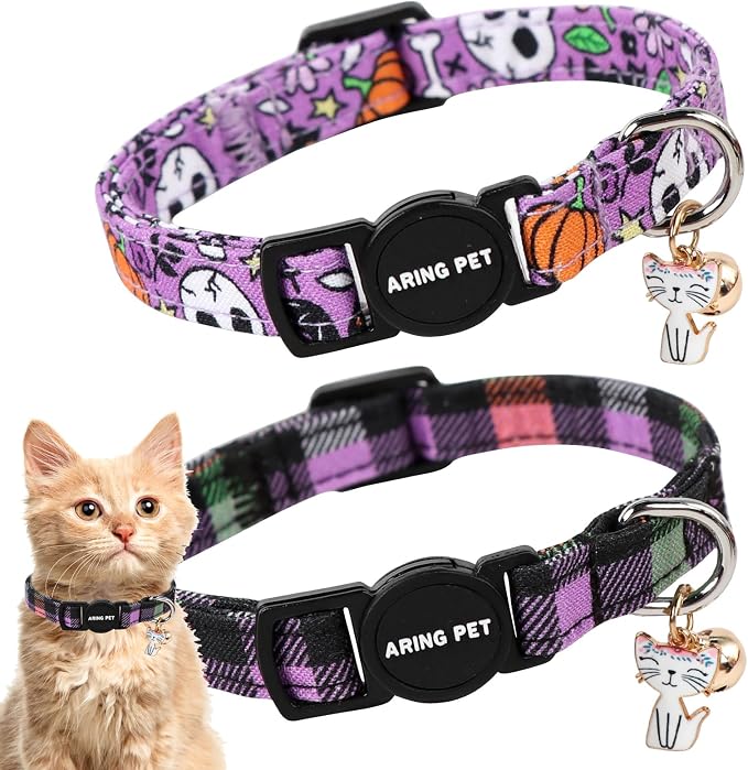 ARING PET 2 Pack Cat Collars-Cute Cat Collar Breakaway by ARINGPET
