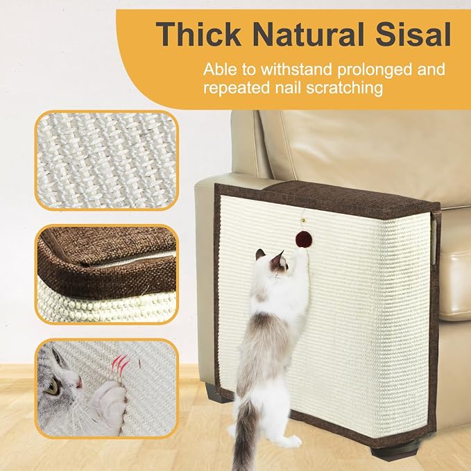 Upgraded Cat Scratch Furniture Protector, Cat Scratch Sofa Arm Sheild - Image 3