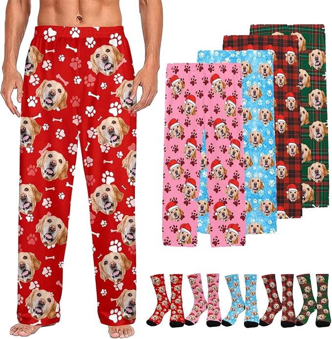 Custom Couple Pajama Pants Sock by FUNAO