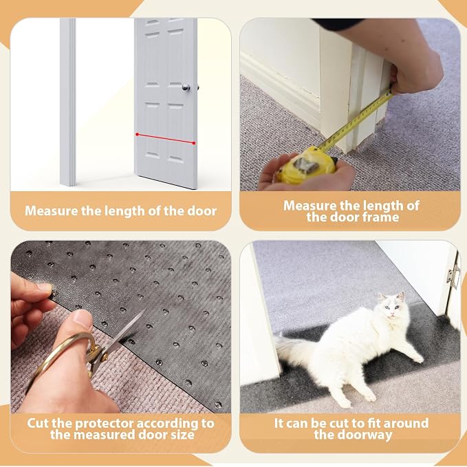 Carpet Protector for Pets Cat Carpet Protector for Doorway, Anti Scratch Under - Image 4