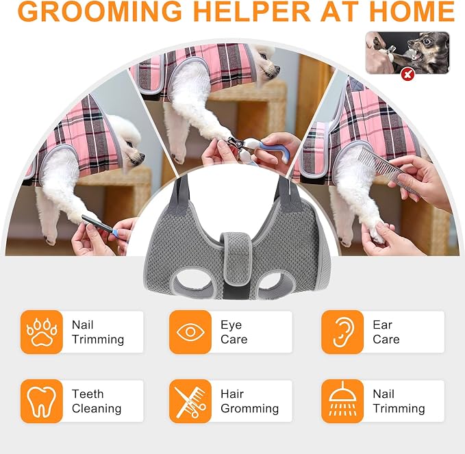 BEAUTYZOO Dog Grooming Hammock for Small Dogs Cat- Dog Sling for Nail - Image 5