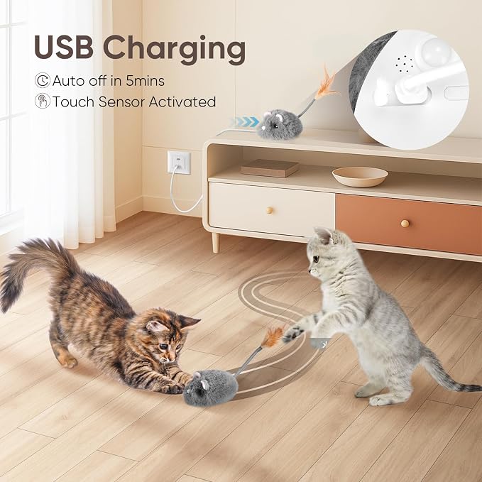 Cat Mouse Toy Remote Control Cat Toy Moving Interactive Cat Toys - Image 5