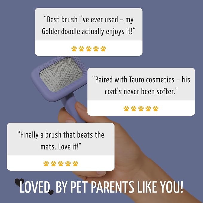 Tauro Pro Line Slicker Brush for Small Dogs & Cats, Deshedding, Dematting & - Image 9