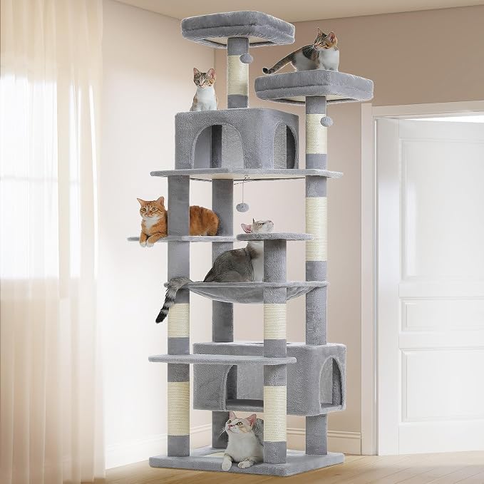 PAWZ Road Heavy Duty Cat Tree for Large Cats, 81 Inches Tall Cat Tower by PAWZRoad
