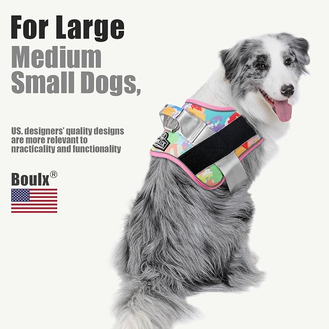 Bolux Dog Harness, No-Pull Reflective Dog Vest, Breathable Adjustable Pet - Image 4