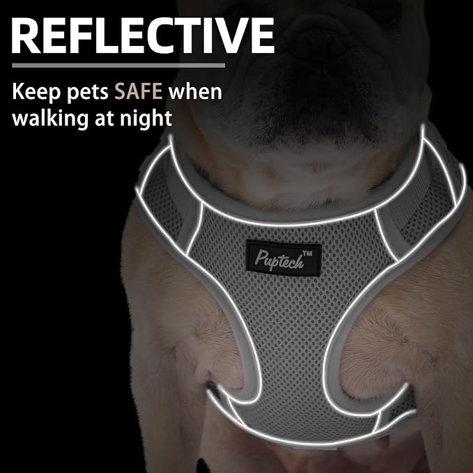 PUPTECK Small Dog Harness and Leash Set, No Pull Adjustable Puppy Cat Harness - Image 5