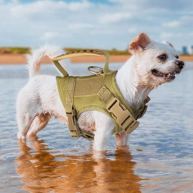 IronSeals Tactical Nylon Adjustable Dog Vest Harness Comfy Mesh Padding Puppy - Image 3