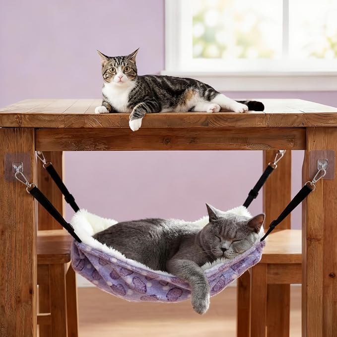6 Pieces Cat Hammock for Cage, Reversible Soft Pet Hanging Bed - Image 6