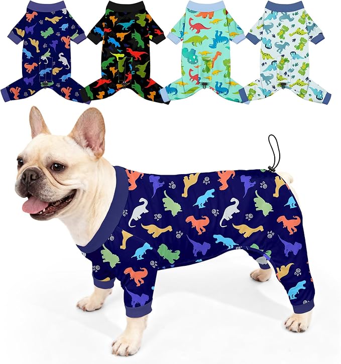 Bienbee Dog Pajamas, 4 Pack Dog Recovery Suit Shedding Suit Cute Soft Puppy by Bienbee