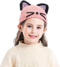 Bellady Mother Children Sequin Cat Ears Hats Warm Knit Crochet Beanies Cute by Bellady